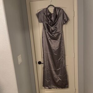 Elegant Gray Evening Gown